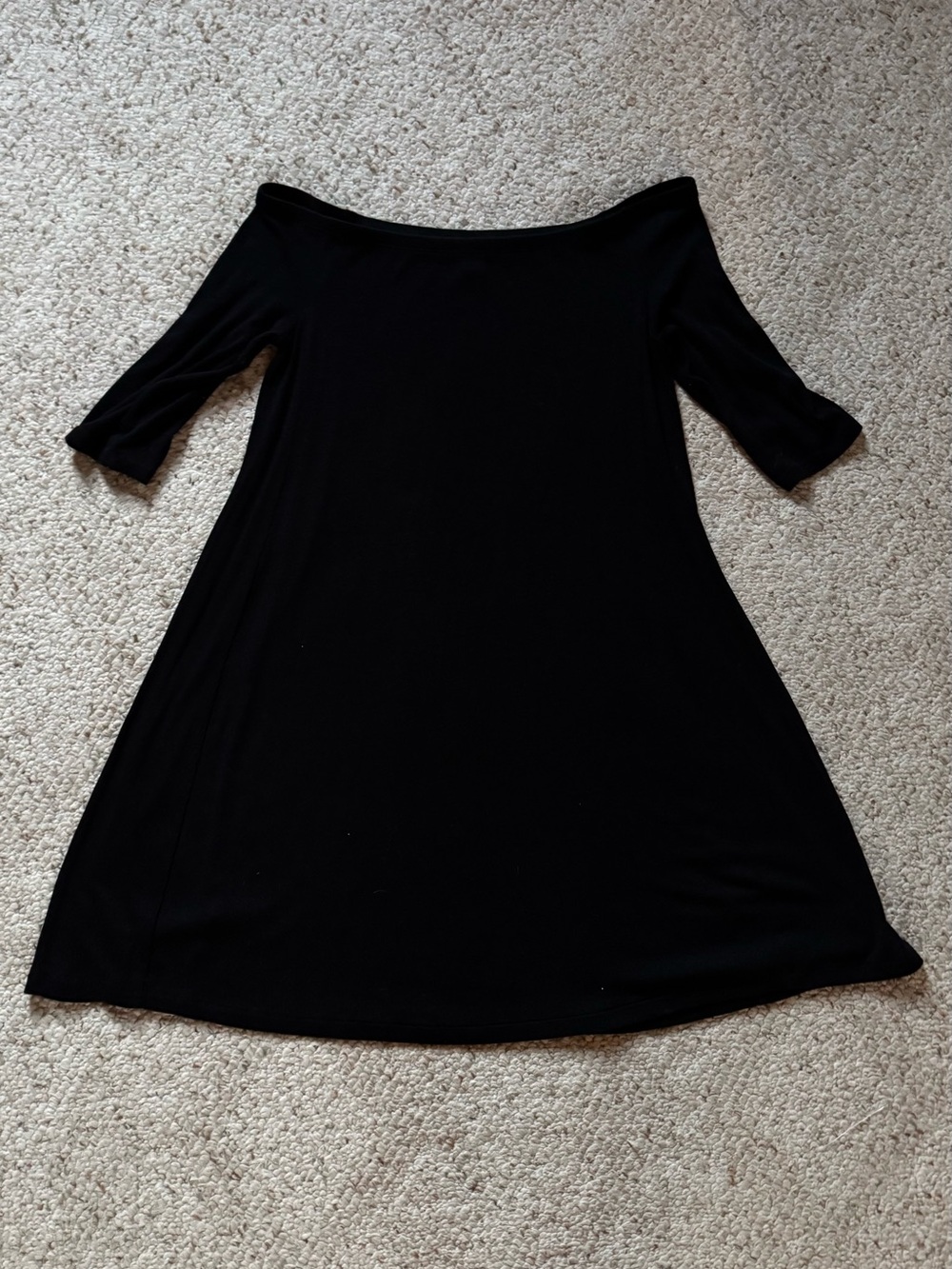 Old Navy Black Off-Shoulder A-Line Dress